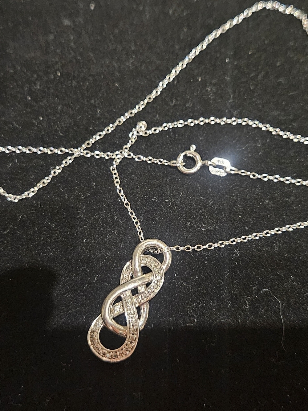Macy's Silver Infinity Knot Pendant Necklace